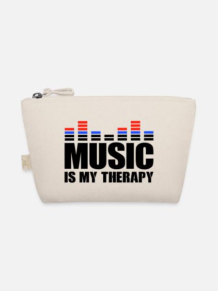 music is my therapy - Organic Pouch - nature - Front