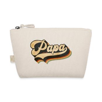Papa Vintage Script Arc-en-ciel - Trousse biologique - nature - Devant