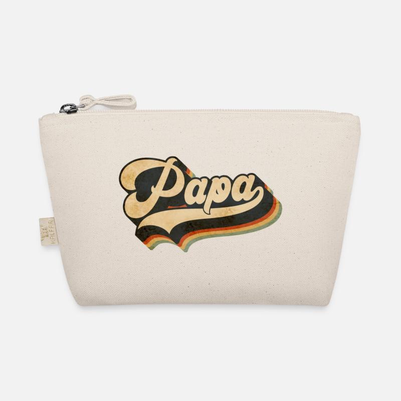 Papa Vintage Script Arc-en-ciel Trousse biologique