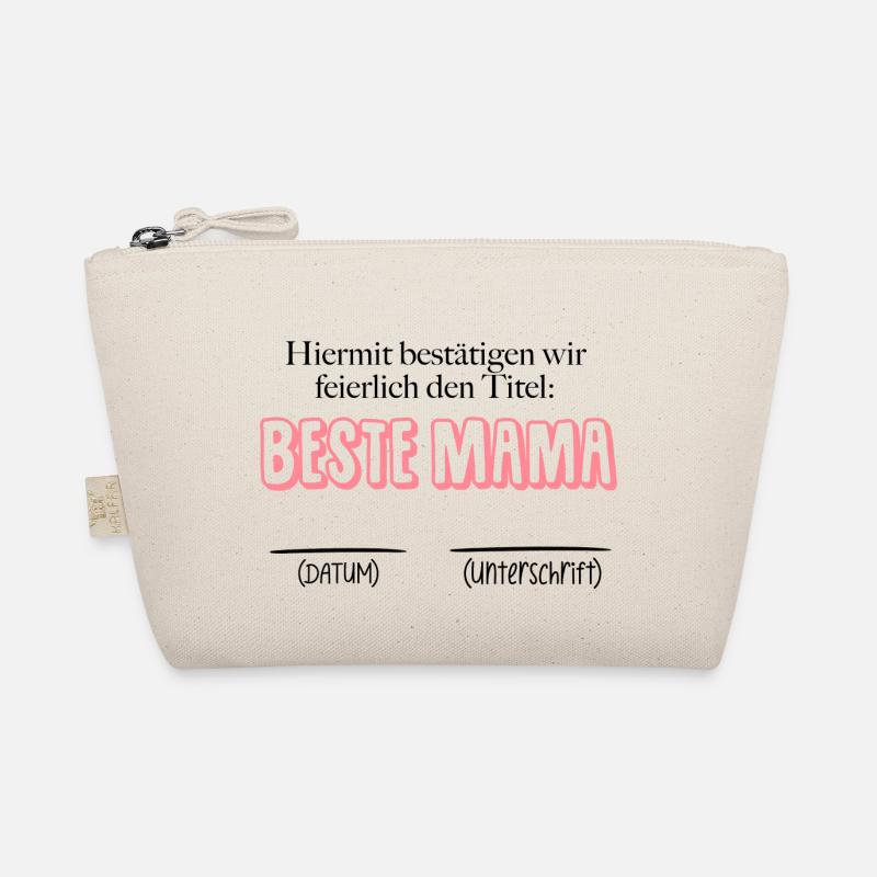 Bestätigung beste Mama - Datum & Unterschrift Bio-Täschchen