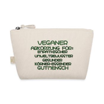 Veganer: Abkürzung - Bio-Täschchen - Natur - Vorne