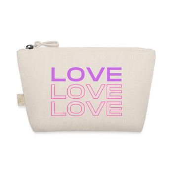 Love Love Love - Bio-Täschchen - Natur - Vorne