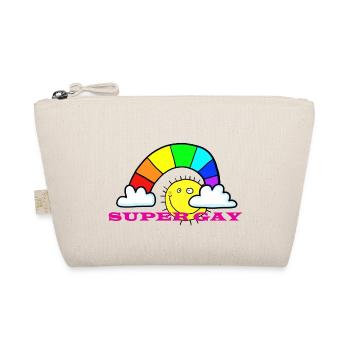 super gay Regenbogen - Bio-Täschchen - Natur - Vorne