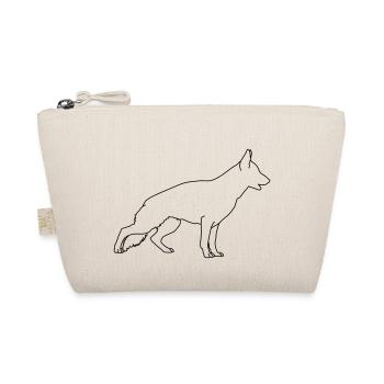 deutscher schäferhund lineart 1 - Bio-Täschchen - Natur - Vorne