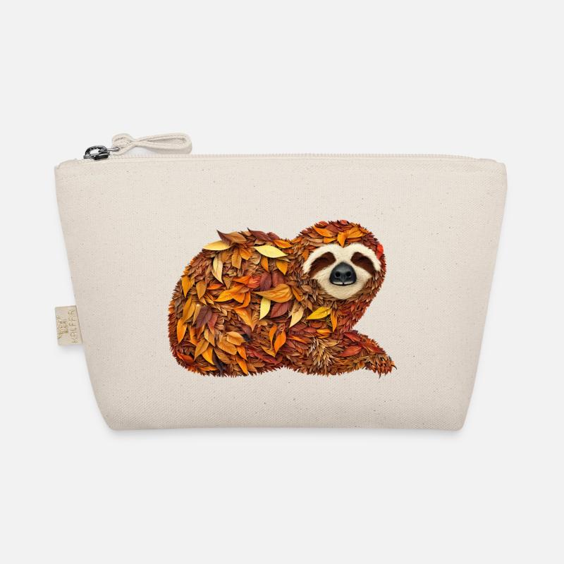 Faultier aus Herbstlaub Bio-Täschchen
