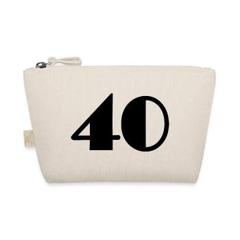 40. 40 ANS. 40e ANNIVERSAIRE. ANNIVERSAIRE 40 ANS. - Trousse biologique - nature - Devant