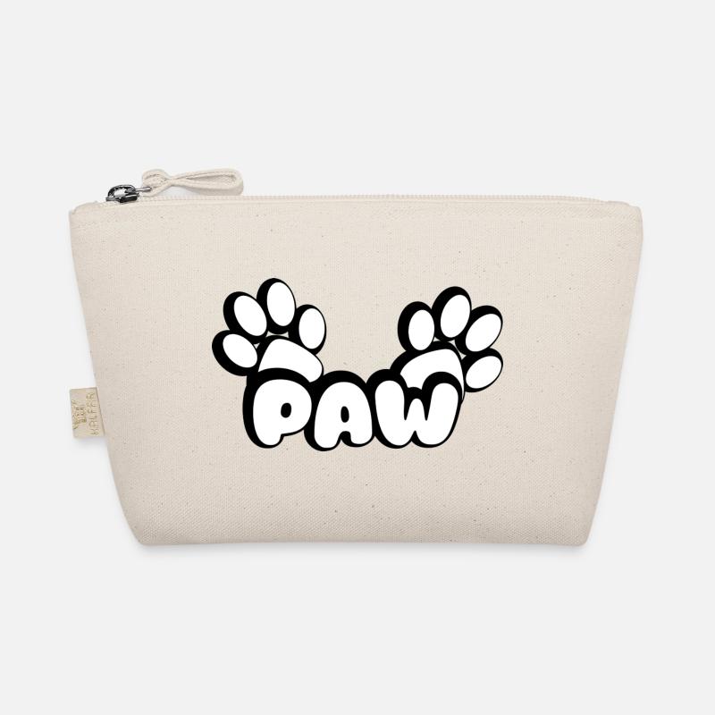 Paw Cat Paws Design with Two Paws Organic Pouch