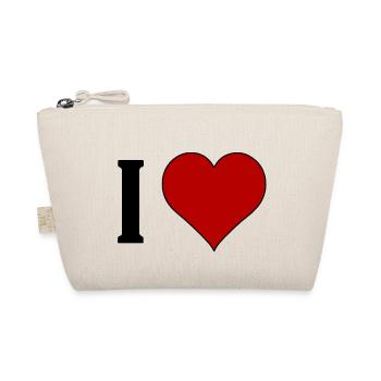 I ♥️ .......... - Organic Pouch - nature - Front