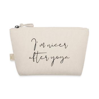 Chemise de yoga / Je suis plus agréable après le yoga - Trousse biologique - nature - Devant