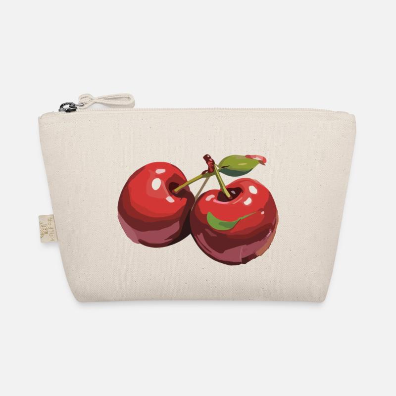 Rote Kirsche Cherries Kirschen Cherry - Bio-Täschchen - Natur