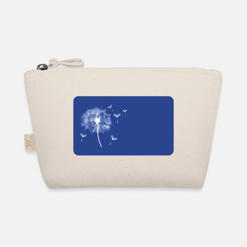 Pusteblume blau - personalisierbar Bio-Täschchen