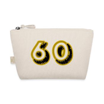 60. 60 YEARS. 60th ANNIVERSARY. 60TH BIRTHDAY. - Organic Pouch - nature - Front