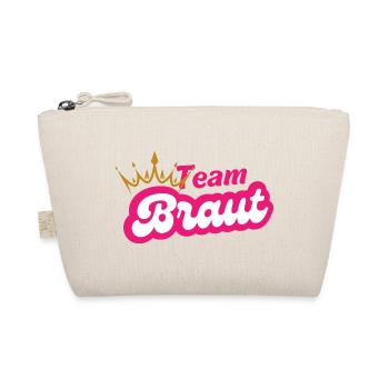 Team Braut Pink Crown Design - Bio-Täschchen - Natur - Vorne