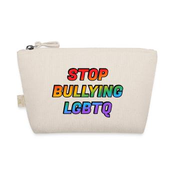 Stoppen Sie das Mobbing von LGBTQ - Bio-Täschchen - Natur - Vorne