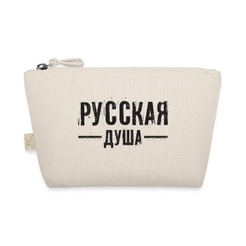 Russian soul! Saying in Russian for Russia - Organic Pouch - nature - Front