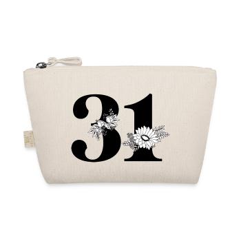 Numéro 31 floral noir - 31e anniversaire floral - Trousse biologique - nature - Devant