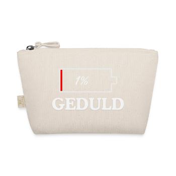 GEDULD 1% Lustiges design - Bio-Täschchen - Natur - Vorne