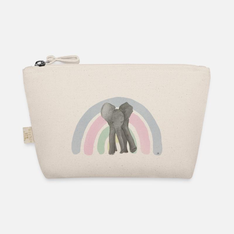 Dancing elephant baby - Bio-Täschchen - Natur