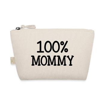 100% Mom - Mother's Day - Organic Pouch - nature - Front