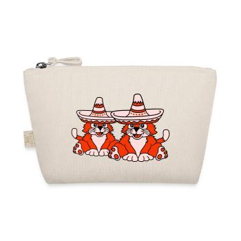 2 Sombrero Hat Chats Amis de la culture mexicaine - Trousse biologique - nature - Devant