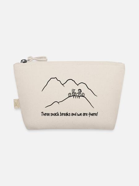 Hiking and mountain fun, snack, snack, break - Organic Pouch - nature - Front