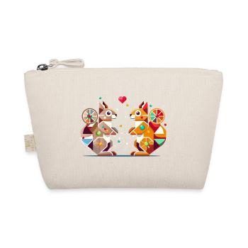 Two squirrels with heart colorful eye-catcher - Organic Pouch - nature - Front
