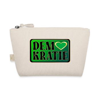 HALTUNG HERZ DEMOKRATIE - Bio-Täschchen - Natur - Vorne
