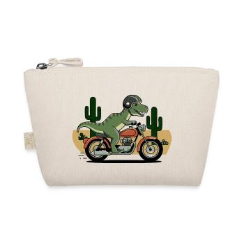 T-Rex on a Motorcycle - Organic Pouch - nature - Front