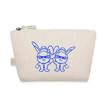 2 Bunnies Sunglasses Cappy Tie Beanie Friends - Organic Pouch - nature - Front