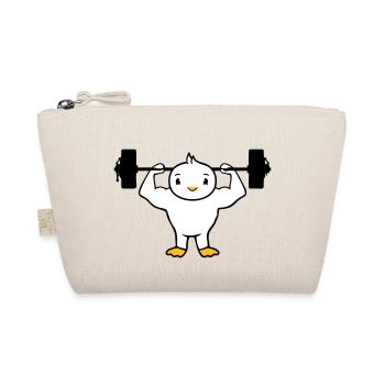 Bird Bodybuilder Weightlifting Strong Gym Fitness - Organic Pouch - nature - Front