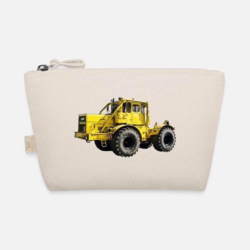 Gelbe Kraftmaschine K700 Traktor - Bio-Täschchen - Natur