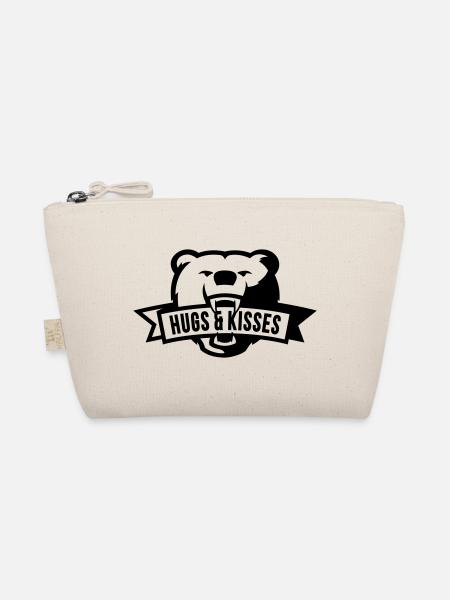 HUGS & KISSES - Organic Pouch - nature - Front