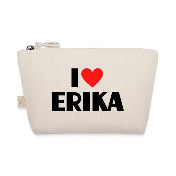 I love Erika Red Heart Love Fan Gift - Organic Pouch - nature - Front