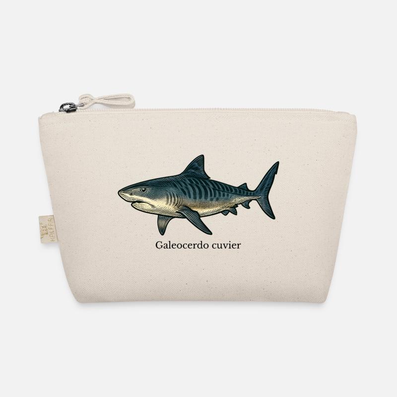 Galeocerdo cuvier tiger shark design Organic Pouch