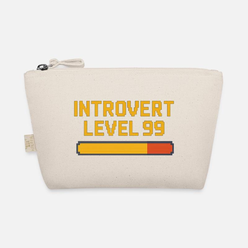 Introvert Level 99 - Bio-Täschchen - Natur