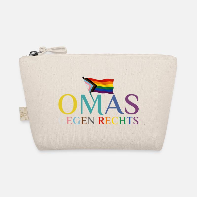 Omas gegen Rechts Regenbogen Flagge - Bio-Täschchen - Natur
