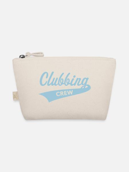 Clubbing Crew (Party / Feiern / Tanzen / Skyblue) - Bio-Täschchen - Natur - Vorne