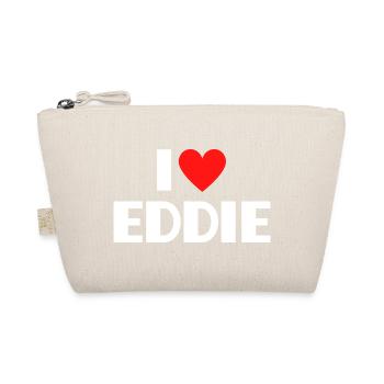 I Love Eddie Red Heart Retro Statement - Organic Pouch - nature - Front