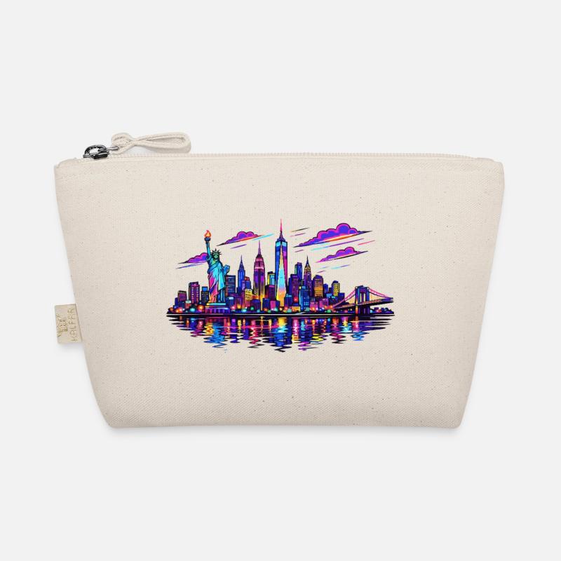 Reflet de la skyline néon de NYC Trousse biologique