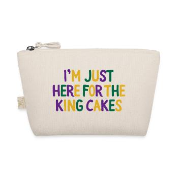 I'm Just Here for the King Cakes Mardi Gras Fun - Organic Pouch - nature - Front