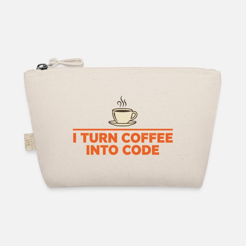 I Turn Coffee Into Code – Programmierer Retro Bio-Täschchen