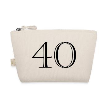 40. 40 ANS. 40e ANNIVERSAIRE. ANNIVERSAIRE 40 ANS. - Trousse biologique - nature - Devant