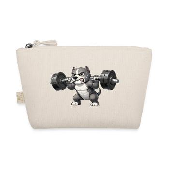 Pitbull Weightlifting Bodybuilder Powerlifting Gym - Organic Pouch - nature - Front