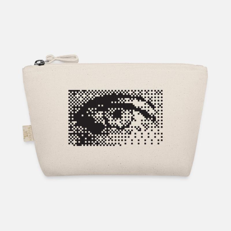 Midnight Pixel Eye Pattern Organic Pouch