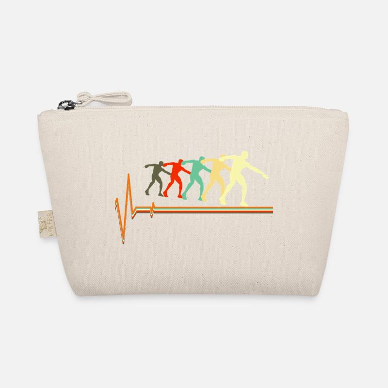 Shot Put Evolution Retro Herzschlag Pulskunst Bio-Täschchen