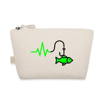 Heartbeat Fish Hook - Organic Pouch - nature - Front