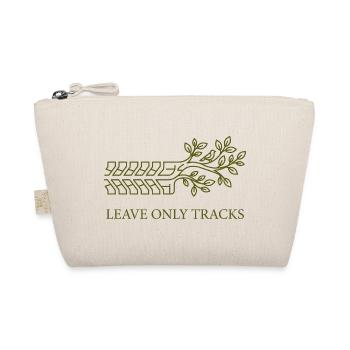 Leave Only Tracks Tree Tire Tread Art - Organic Pouch - nature - Front