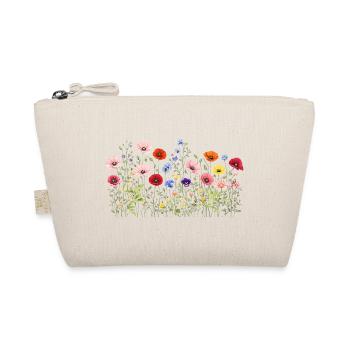 Wildblumen Wiese mit natürliche Aquarellblüten - Bio-Täschchen - Natur - Vorne