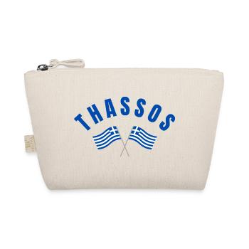 Thassos Crossed Greek Flags - Organic Pouch - nature - Front