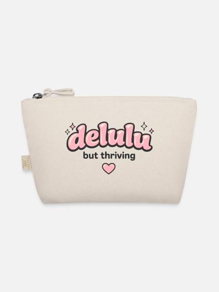 Delulu Thriving Logo - Organic Pouch - nature - Front
